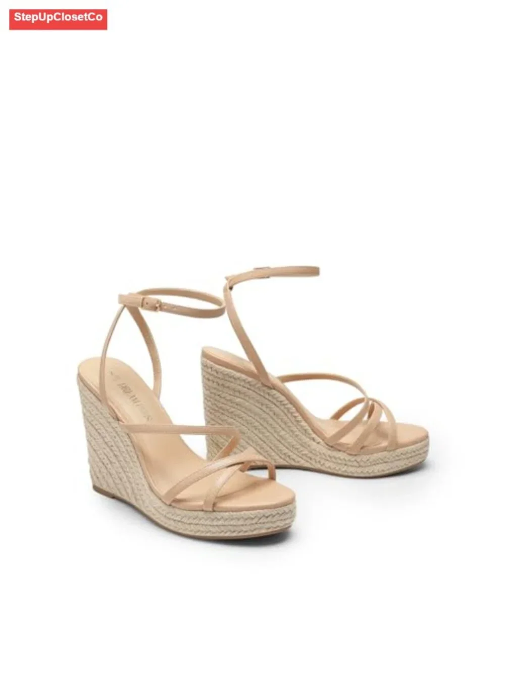 Strappy Espadrille Wedge Sandals with Platform Chunky Heel, Cushioned Insole